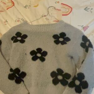 Cozy Floral Knit Sweater for Kids